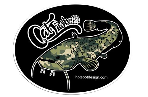 Sticker CatFish Camo cm 30x23