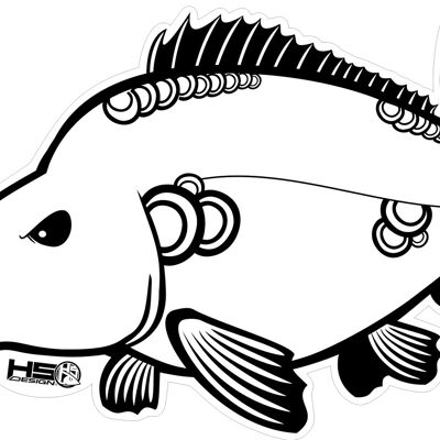 Sticker Carp cm 30x20