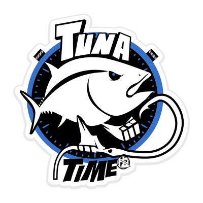 Autocollant Tuna Time cm 20x20
