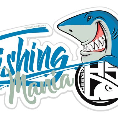 Sticker Fishing Mania cm 16,5x9