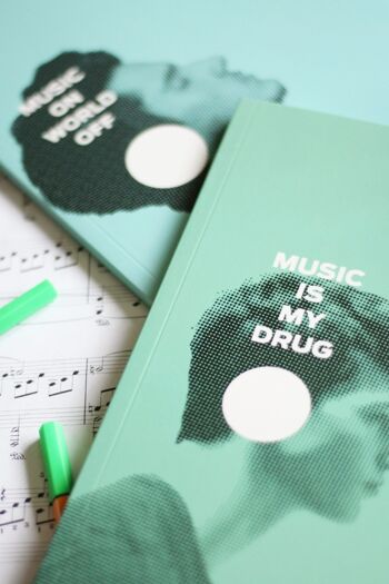 Bullet Journal / Carnet à pois Musique allumée et Musique est (2pcs) 10