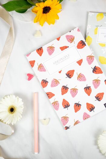Bullet Journal / Dotted Notebook fraises & citrons (2pcs) 10