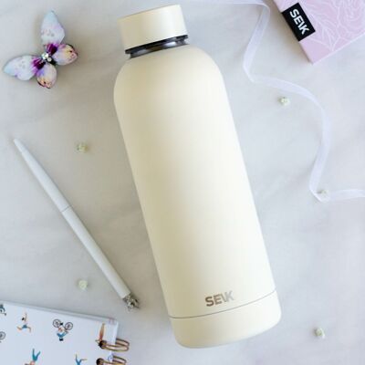 SEIK Bouteille d'Eau / Thermos - couleur blanche 500ml