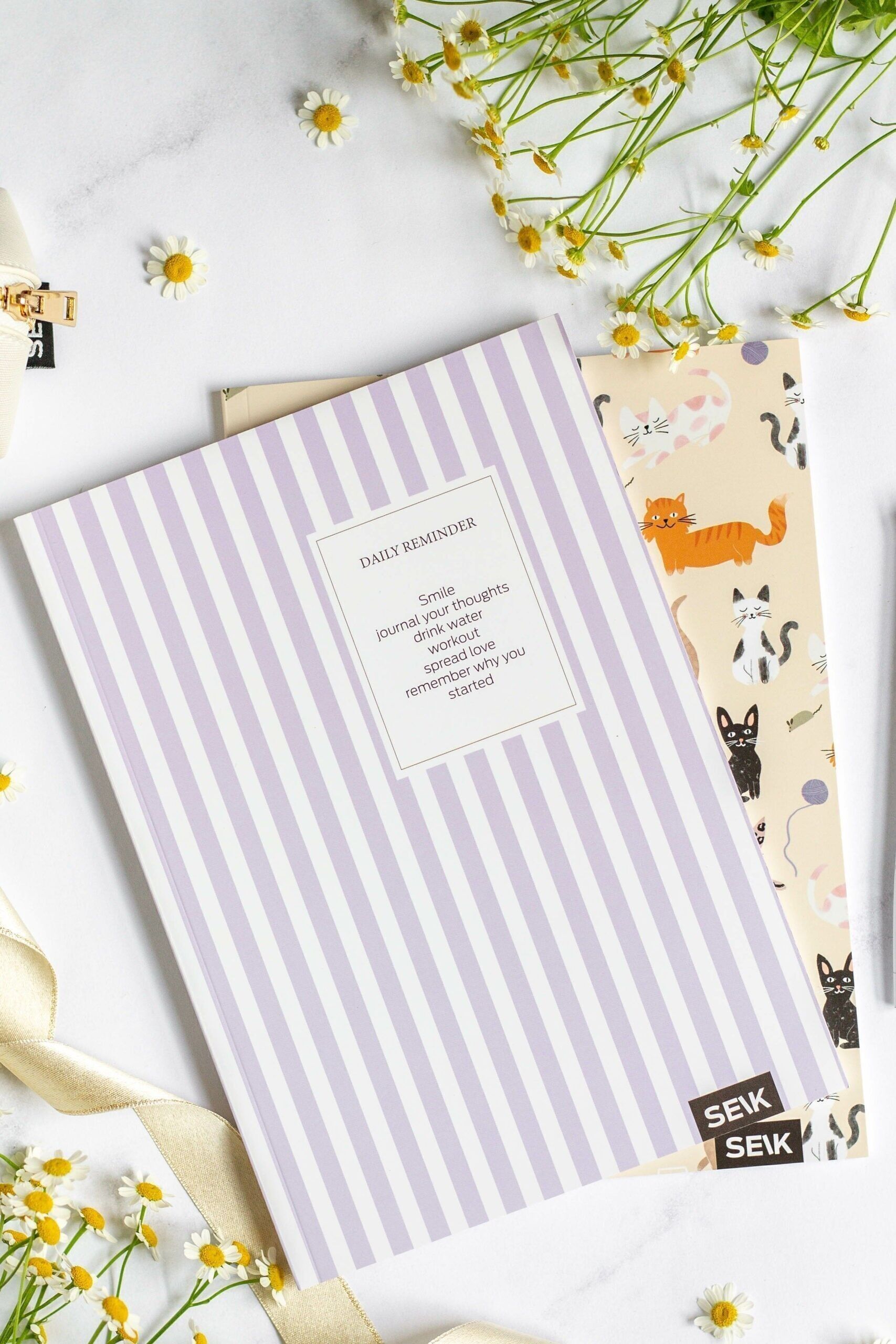 Bullet Journal / Gepunktetes Notizbuch Kitties & Happiness (2 Stück)