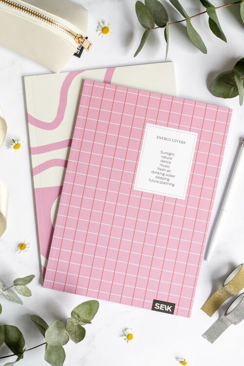 Squared and lined notebook Energy & You (2 pcs)