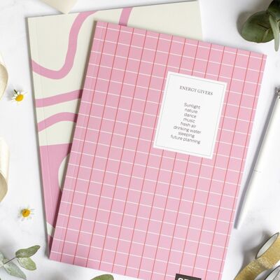 Squared and lined notebook Energy & You (2 pcs)