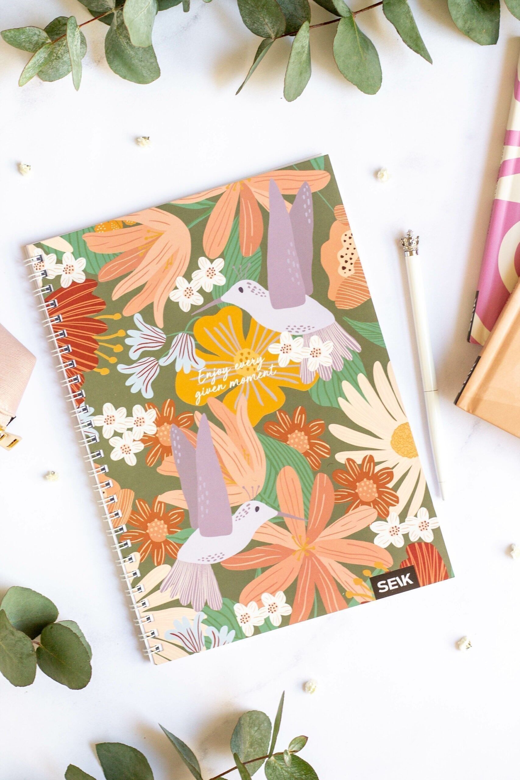 Bullet Journal / gepunktetes Notizbuch mit Spiralbindung - Birdies