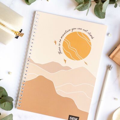 Bullet Journal / Cuaderno de puntos con encuadernación en espiral - Montañas