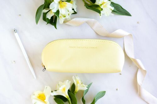 Pencil Case - Sunshine - Enjoy the little things (yellow color)