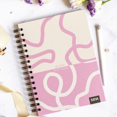 Bullet Journal / Dotted Notebook hard cover spiral binding - Be you