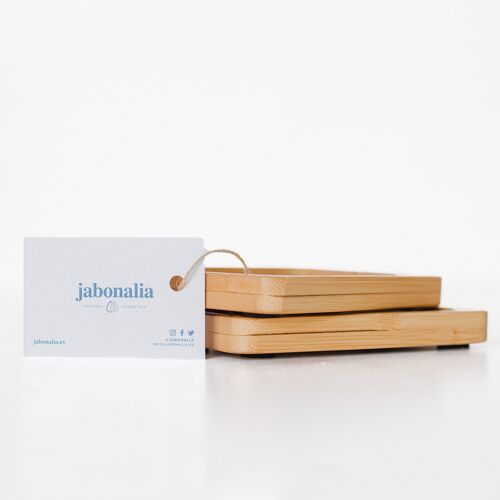 Jabonera de bambú rectangular - Bamboo soap dish