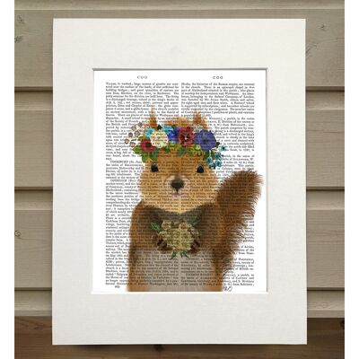 Squirrel Bohemian, Book Print, Art Print, Wall Art