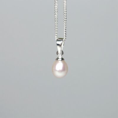 Pendente in argento 925 con perla coltivata d'acqua dolce