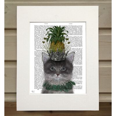 Cat, Pineapple Puss, Book Print, Art Print, Wall Art