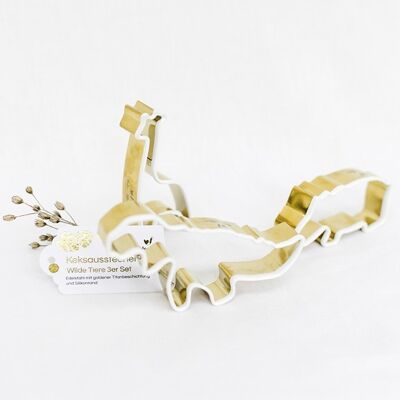 Cookie cutter set of 3 wild animals with silicone edge from Bake Affair