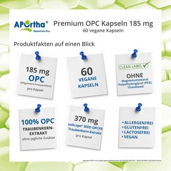 Capsules OPC Premium 185 mg - 60 capsules végétaliennes 2