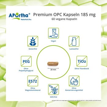 Capsules OPC Premium 185 mg - 60 capsules végétaliennes 3