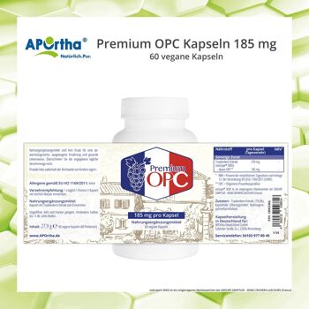 Capsules OPC Premium 185 mg - 60 capsules végétaliennes 4