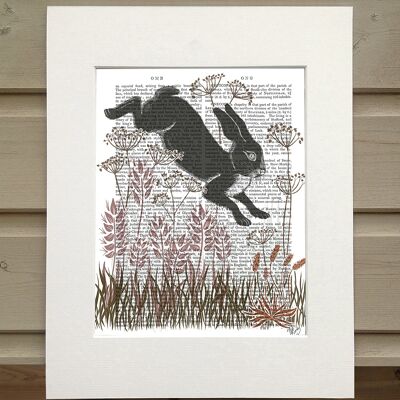 Country Lane Hare 5, Earth Book Print, Art Print, Wall Art
