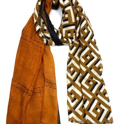 Geometric pattern scarves