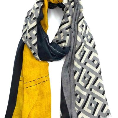 Geometric pattern scarves
