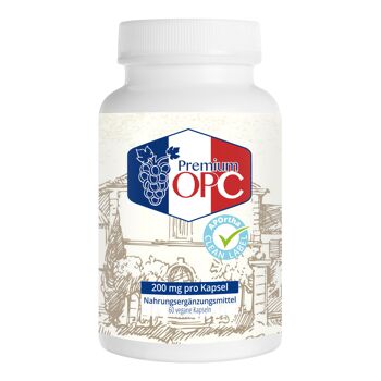Capsules OPC Premium 200 mg - 60 Capsules Végétaliennes