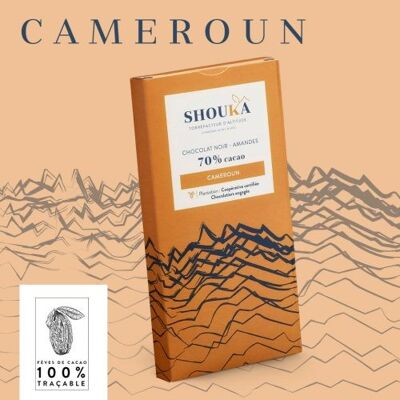 Chocolat noir - Amandes - Cameroun 70 % cacao