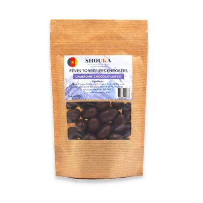 Fèves enrobées au chocolat lait - Cameroun 53% cacao