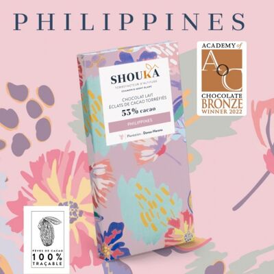 Philippines Chocolat au lait, éclats de cacao - 53% cacao