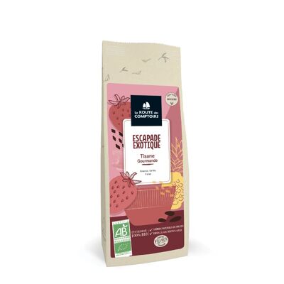 Tisane ESCAPADE EXOTIQUE P'tites Douceurs - Ananas, tonka, fraise - Sachet 100g