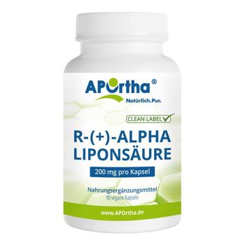 Acide R-(+)-alpha-lipoïque 200 mg - 90 gélules végétaliennes