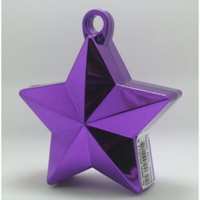 Estrella de peso globo metálico violeta