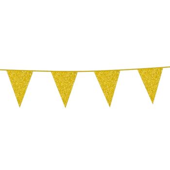 Bunting Glitter 6m or drapeau taille 20x30cm