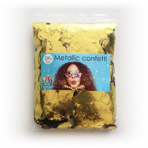 confetti square 10x10mm 250 gram gold