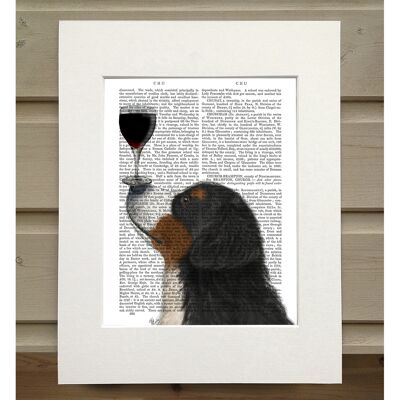 Dog Au Vin, Bernese, Book Print, Art Print, Wall Art
