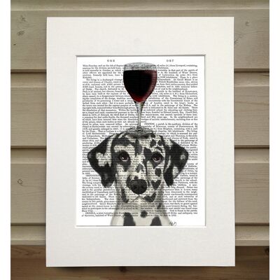 Dog Au Vin, Dalmatian, Book Print, Art Print, Wall Art