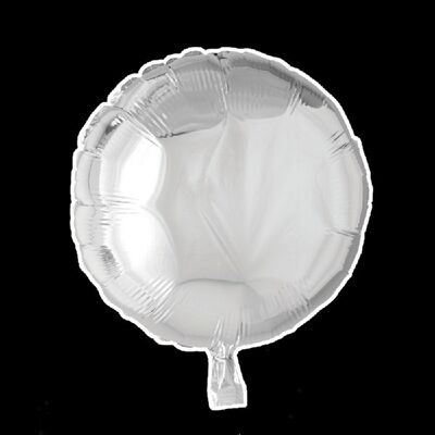 Folienballon rund 18'' silber einzeln verpackt