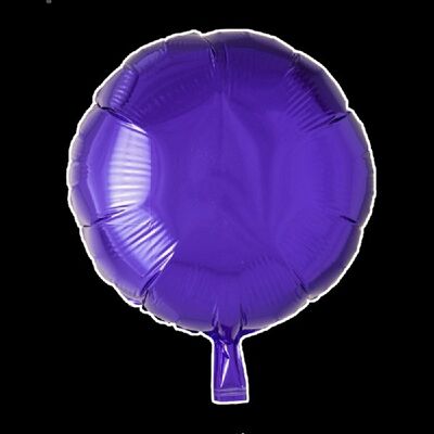 Ballon Foil Rond 18'' Violet en emballage individuel