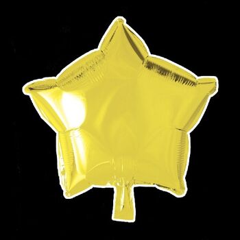 Ballon Foil Etoile 18'' jaune emballé à l'unité
