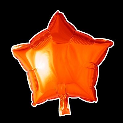 Foilballoon star 18'' orange singlepacked