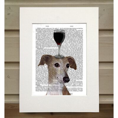 Dog Au Vin, Greyhound, Book Print, Art Print, Wall Art