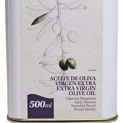 Aceite de Oliva Virgen Extra Variedad PICUAL SUPREMO en LATA 500 ml (CAMPAÑA 2021 - 2022)