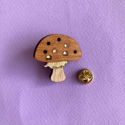 Broche écologique Funghi Toadstool