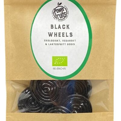 CANDY LICORICE BLACK WHEELS vegan organic free from lactose      (70g)