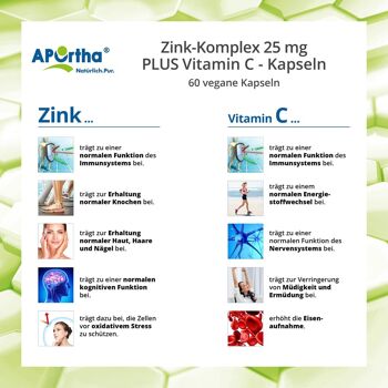 Complexe de zinc + vitamine C - 25 mg de zinc - 60 gélules végétaliennes 4