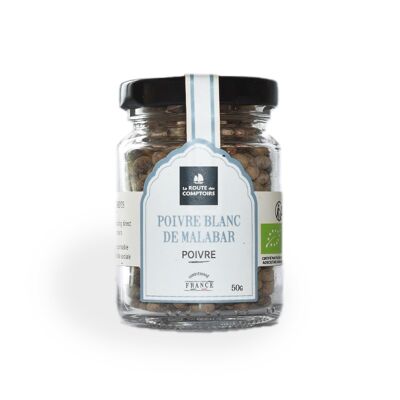 Malabar white pepper - 50g jar