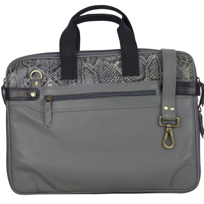 Sunsa Creation Laptop Leder Tasche. Damen Business Handtasche geeignet für Laptop bis 15,6 Zoll. Bunte Einzigartige Businesstasche aus Lederresten. Model  "Laptop"