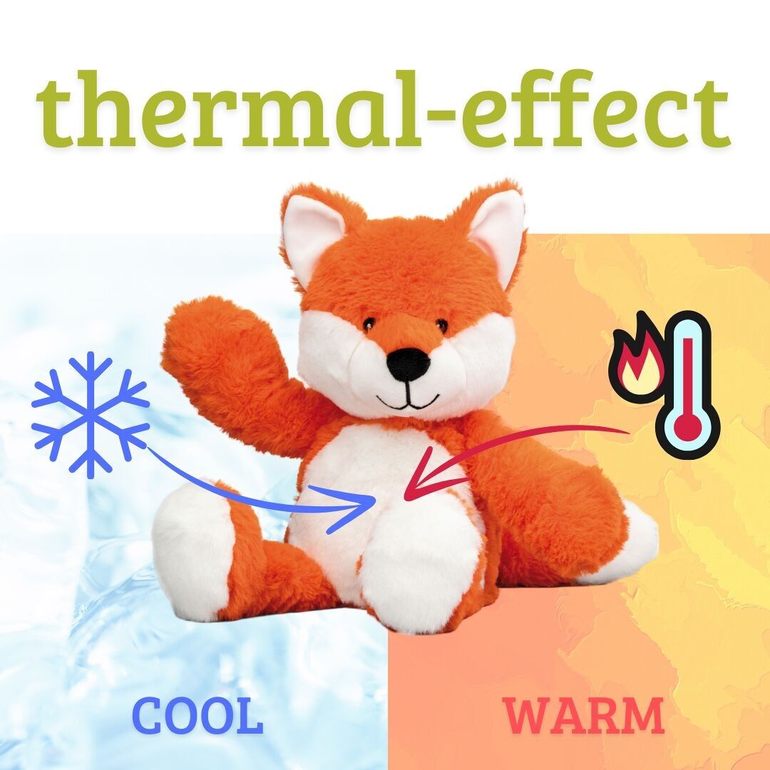 welliebellies® caldo peluche volpe grande