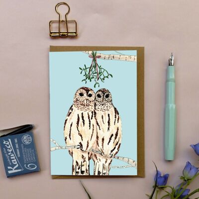 Greeting card owls