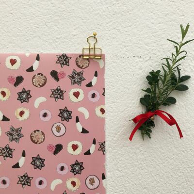 Biscotti di carta da regalo rosa
